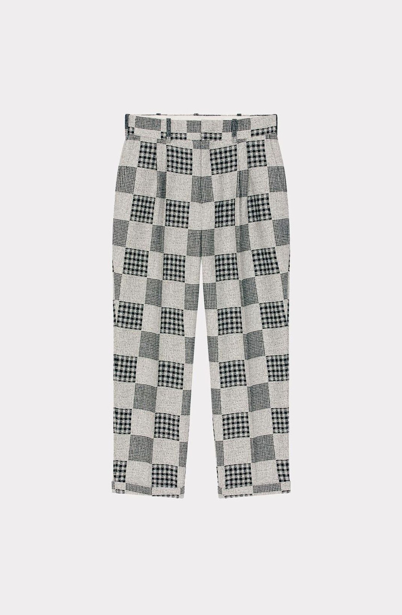 'Patchwork' tailored trousers 1