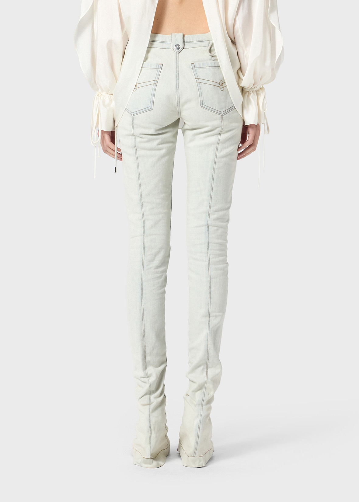 SKINNY JEANS WITH EYELETS AND STRAPS - 3