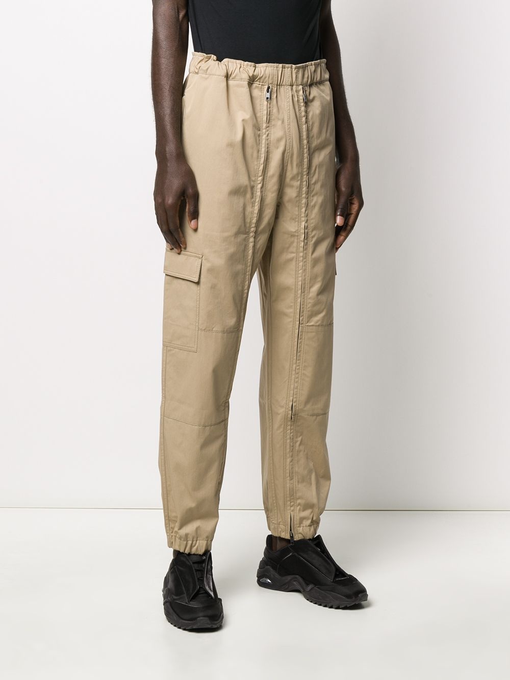 full zip multi-pocket cargo trousers - 3