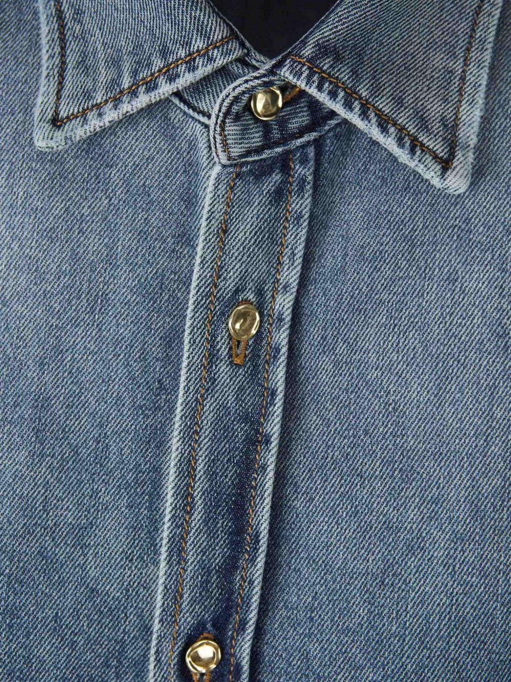 cotton-blend denim shirt - 3