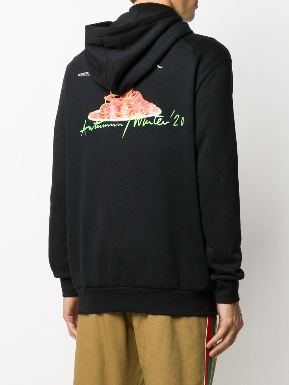 spaghetti print hoodie - 4