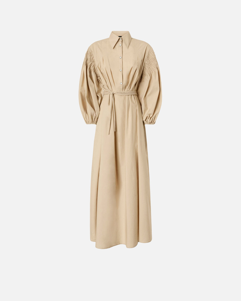 LONG SHIRT DRESS IN COTTON WITH BELT 1
