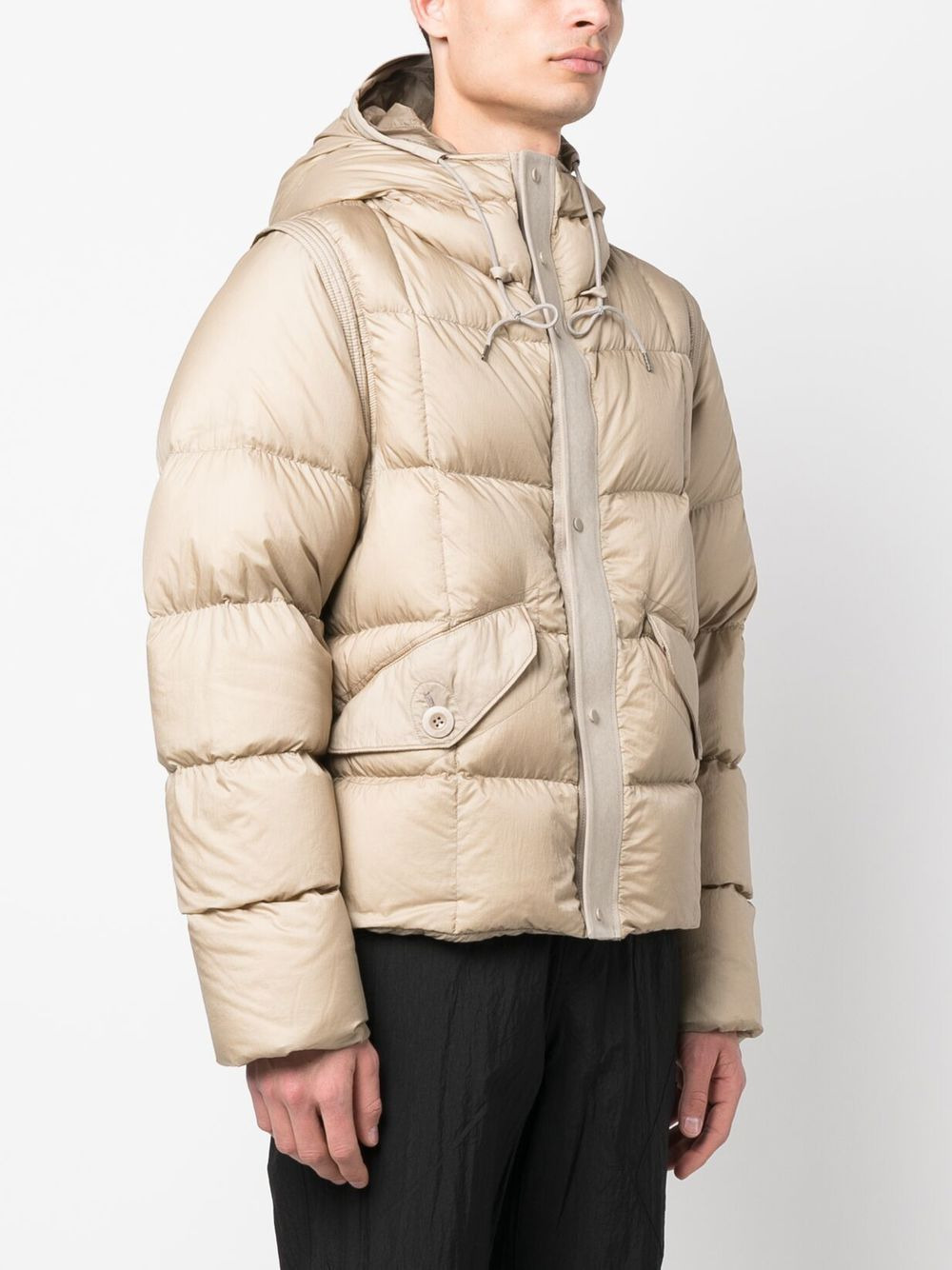 detachable-sleeve padded jacket - 3