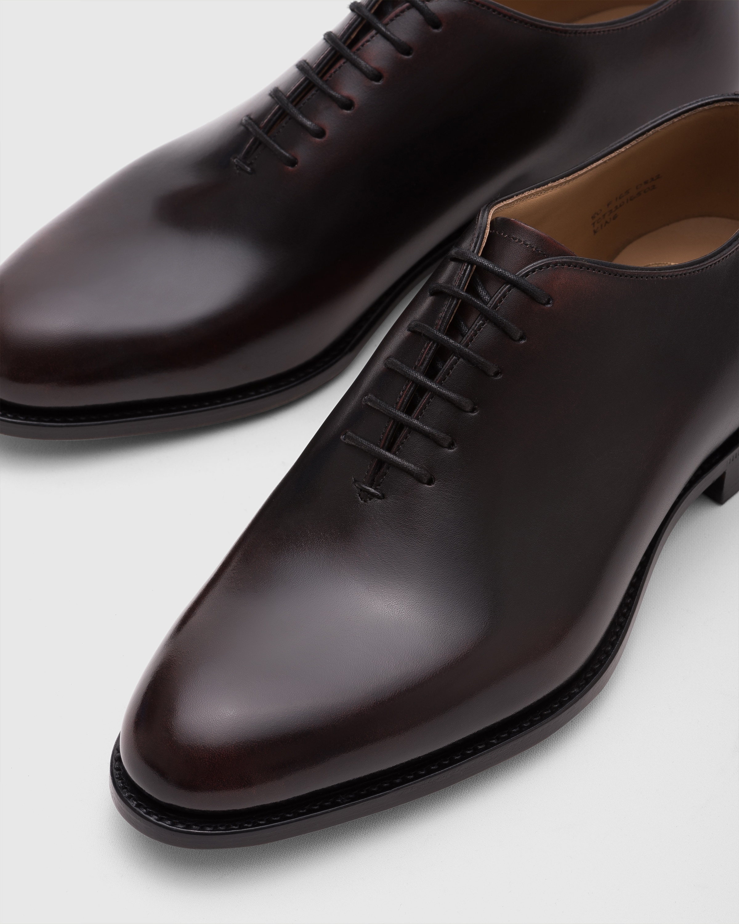 Royal Calf Leather Whole Cut Oxford - 3