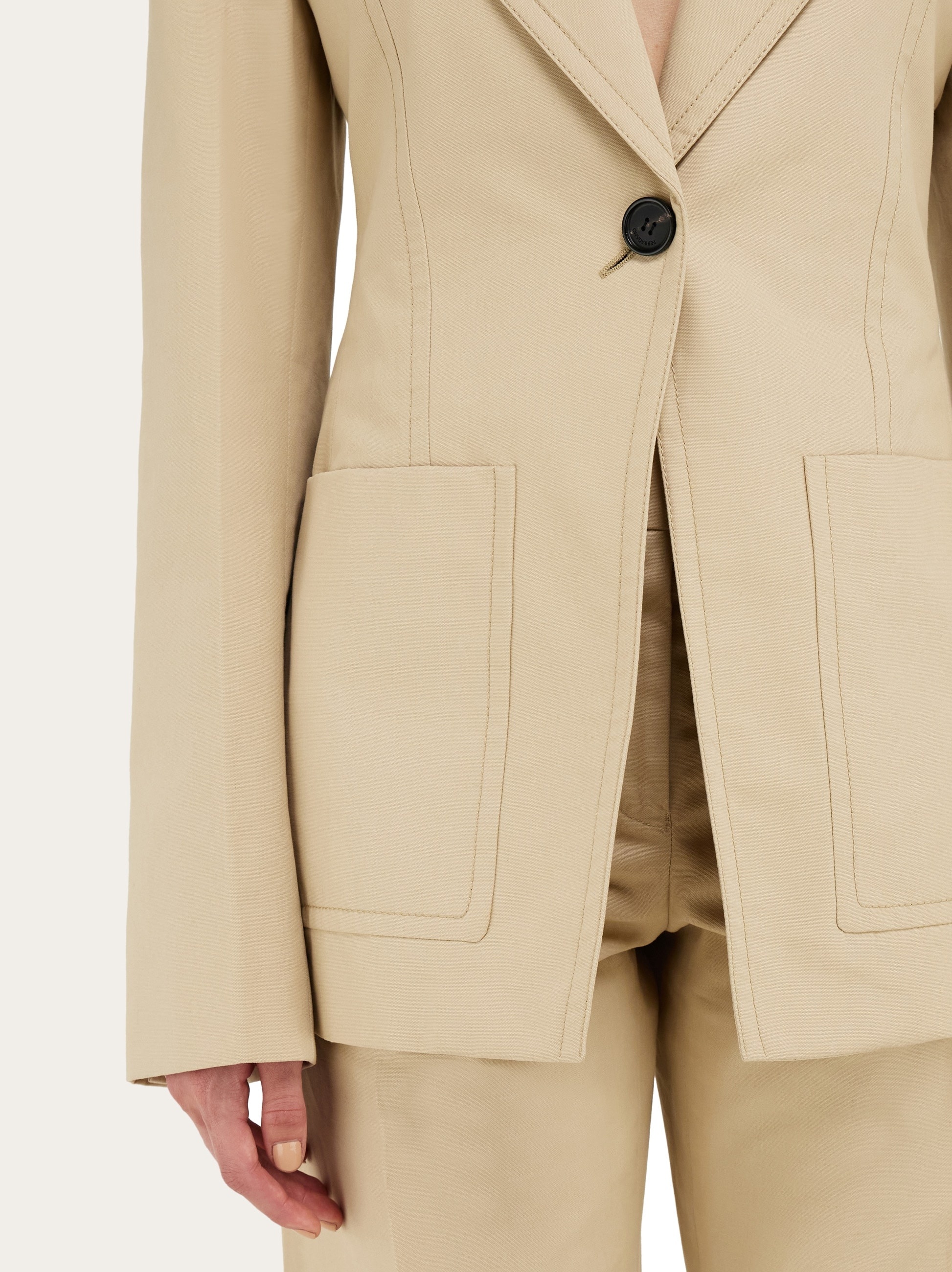 Blazer with martingale belt - 5