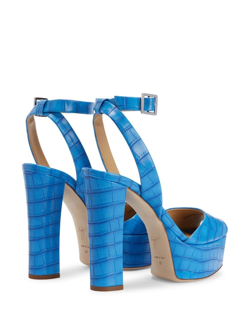Betty 120mm crocodile-print sandals 3
