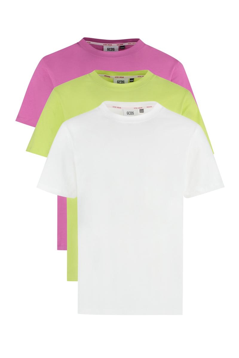 GCDS SET OF THREE COTTON T-SHIRTS - 1