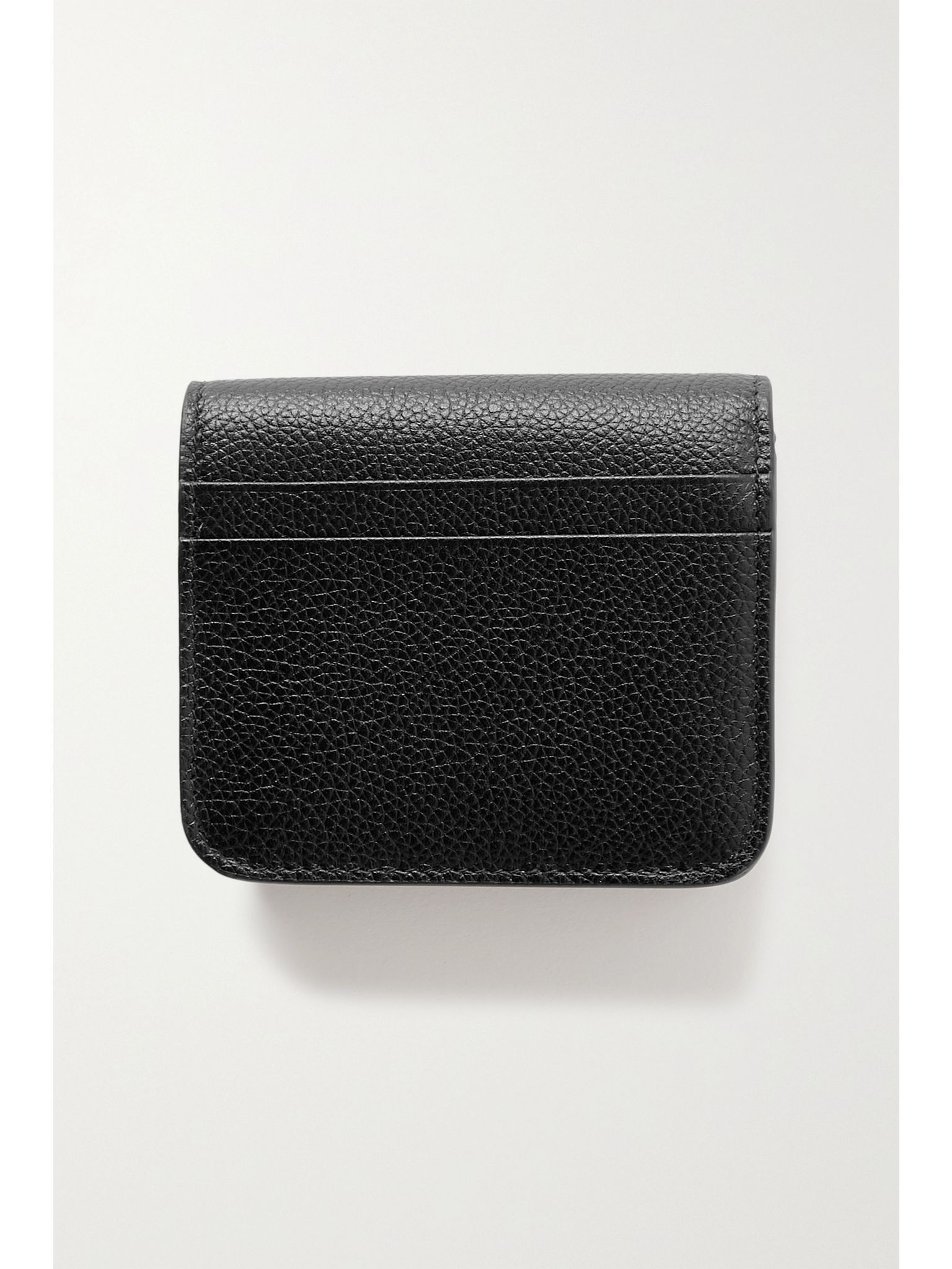 Printed textured-leather cardholder Black - 3