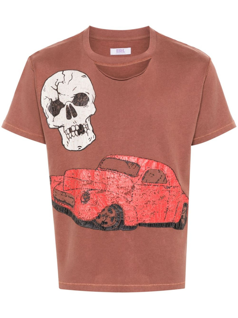 skull-print cotton T-shirt 1