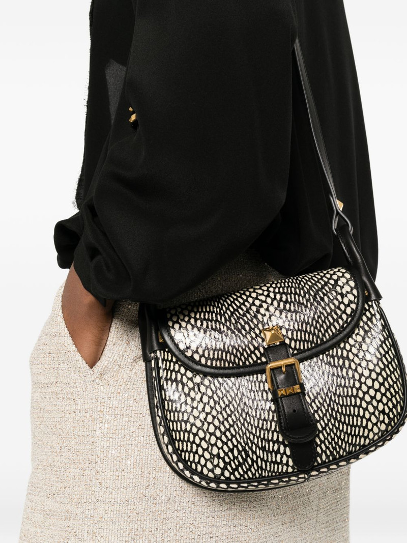 Valentino signature Rockstud embellishment animal-print cross body bag outlook