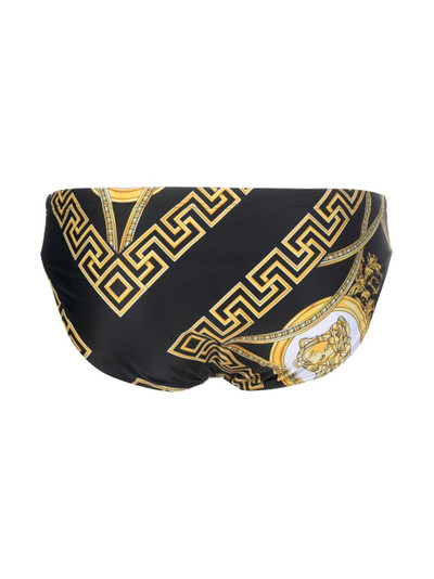 VERSACE Greca logo-print swim trunks outlook