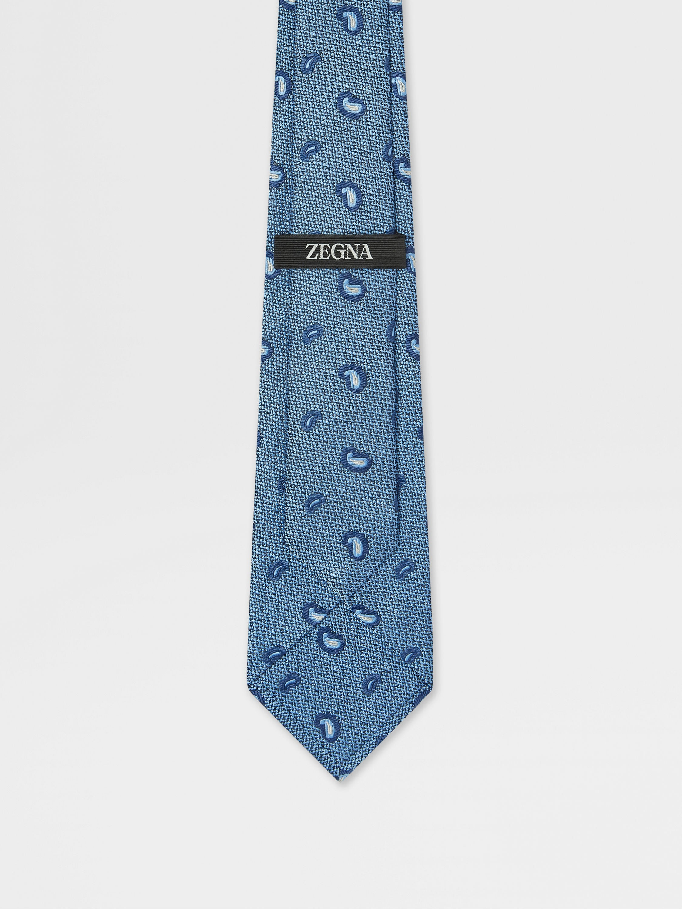 LIGHT BLUE SILK TIE - 3