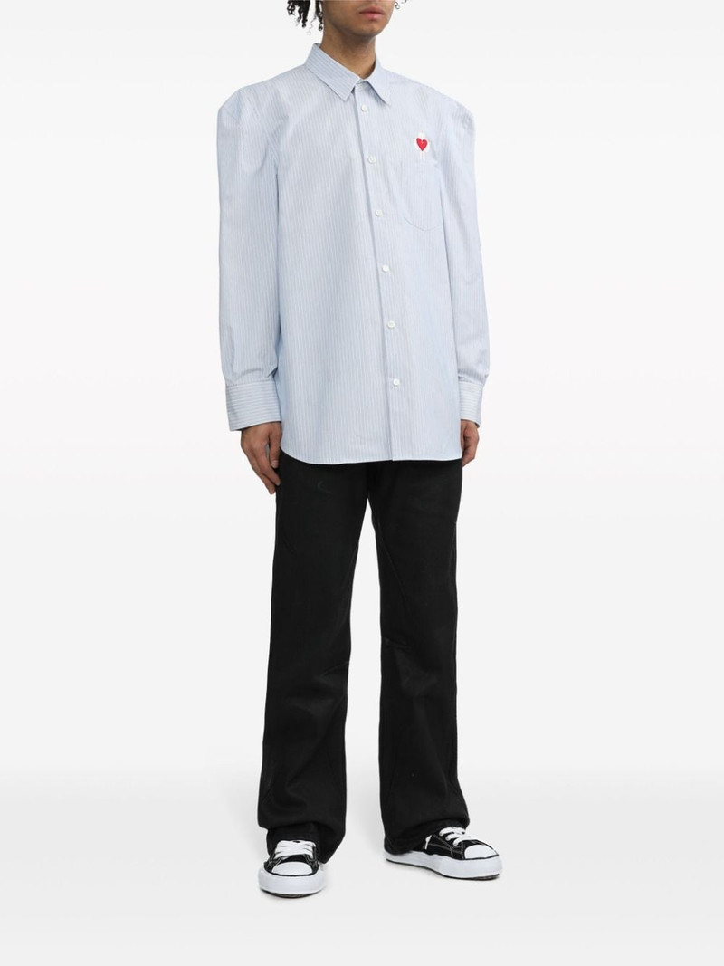 doublet Robot Shoulder striped cotton shirt outlook