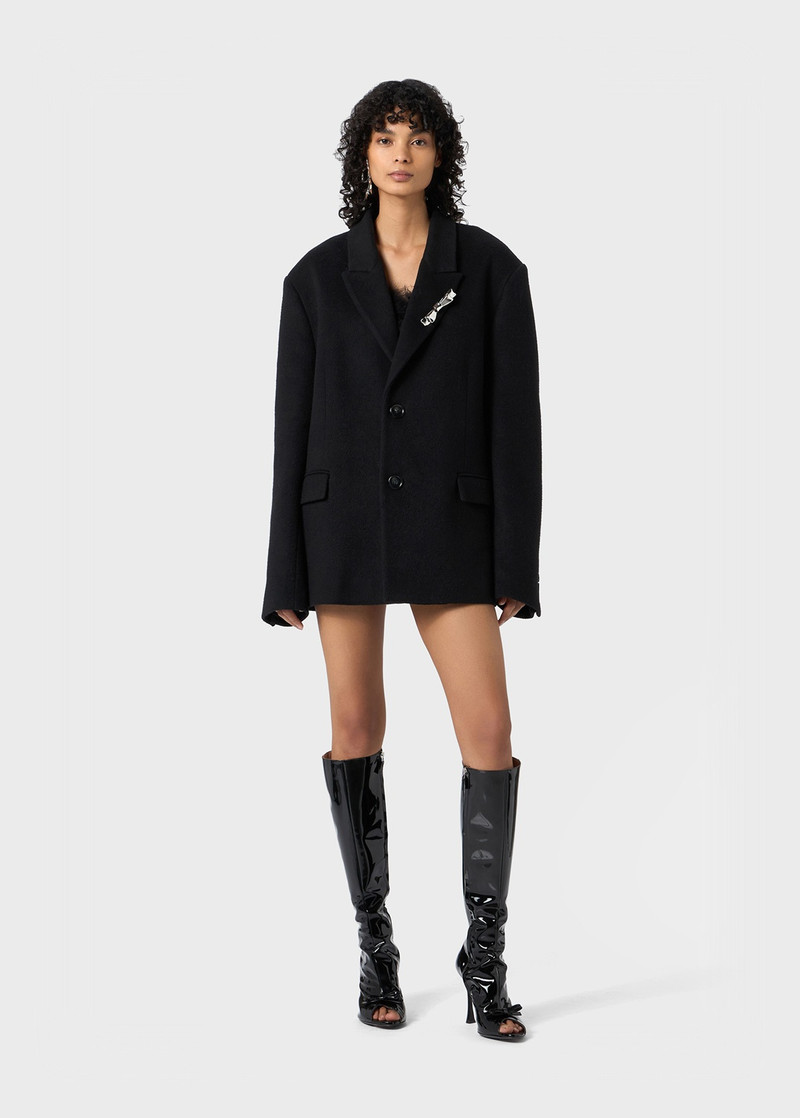 Blumarine FELT JACKET WITH BIJOUX PIN outlook