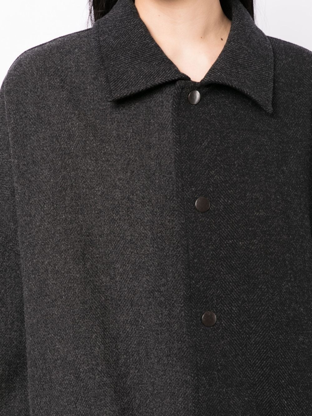 herringbone-pattern wool jacket - 5