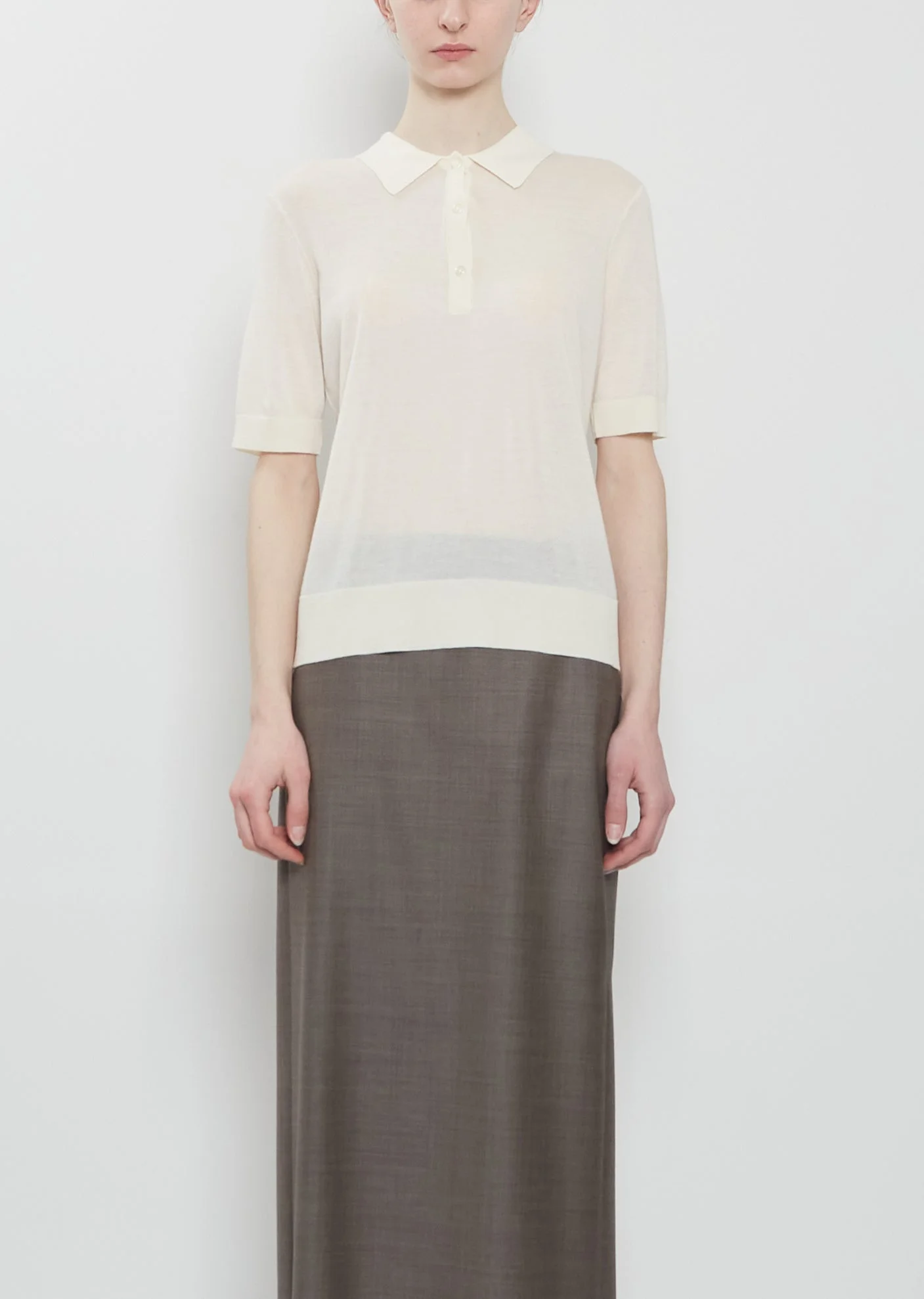 Migo Fine Cashmere Polo — Ivory - 1