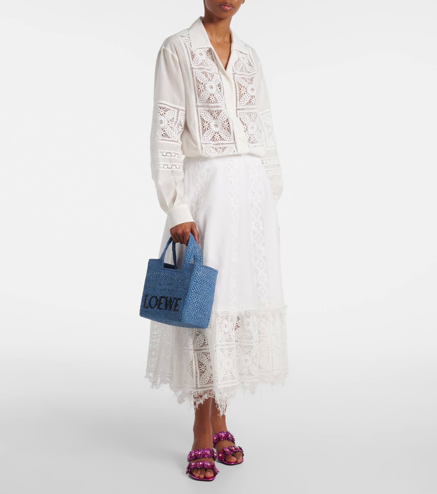 Paula's Ibiza Loewe Font Small tote bag - 5