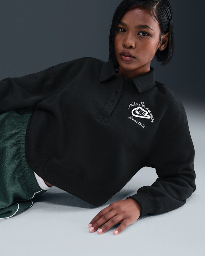 Nike Sportswear Phoenix Fleece Women's Loose Collared Pull-Over Top 3