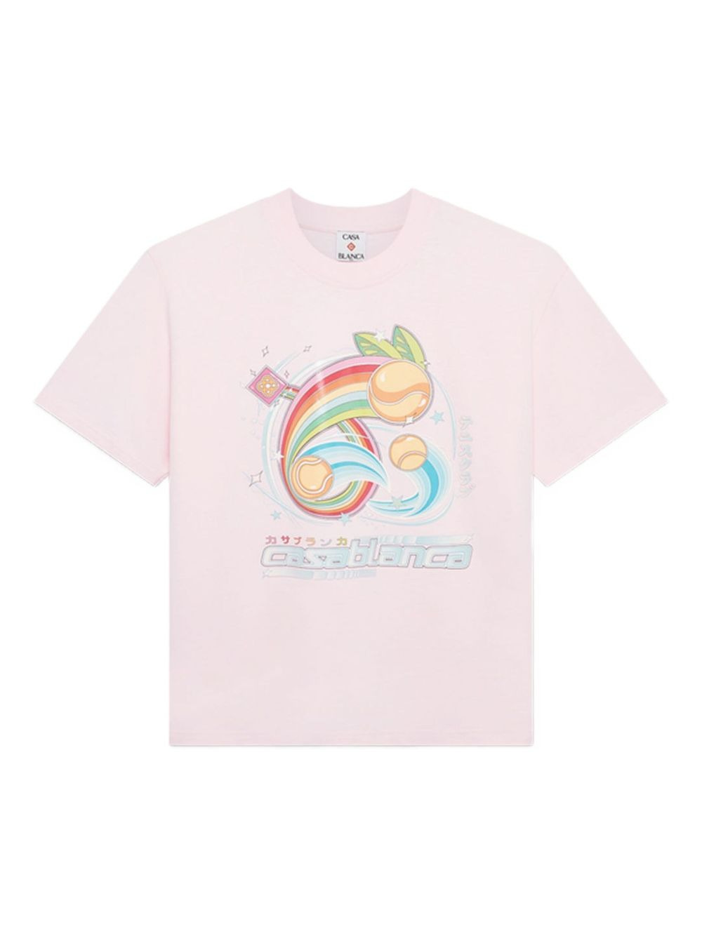 rainbow tennis-ball print T-shirt - 2