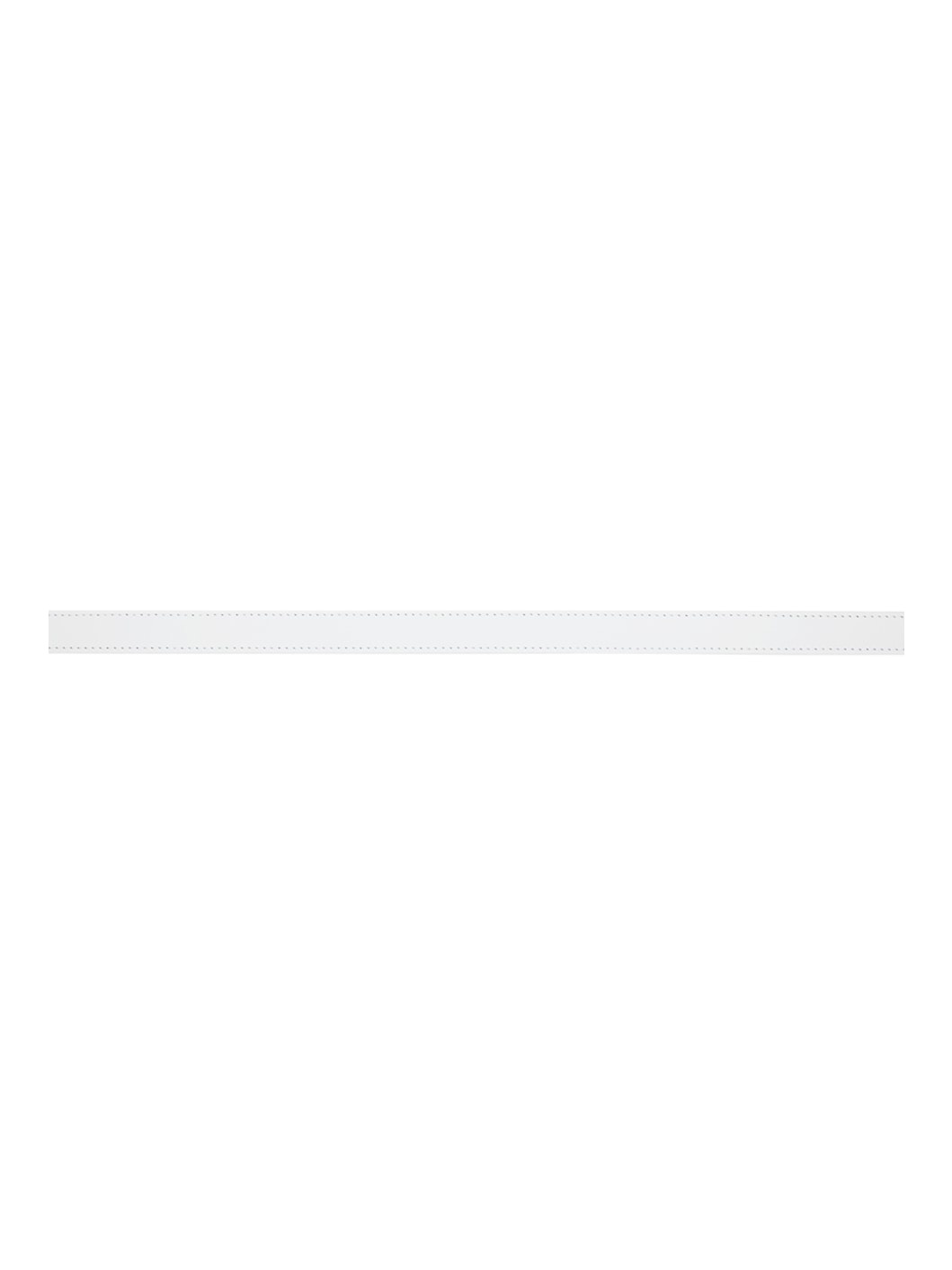 White Leather Logo Belt - 2