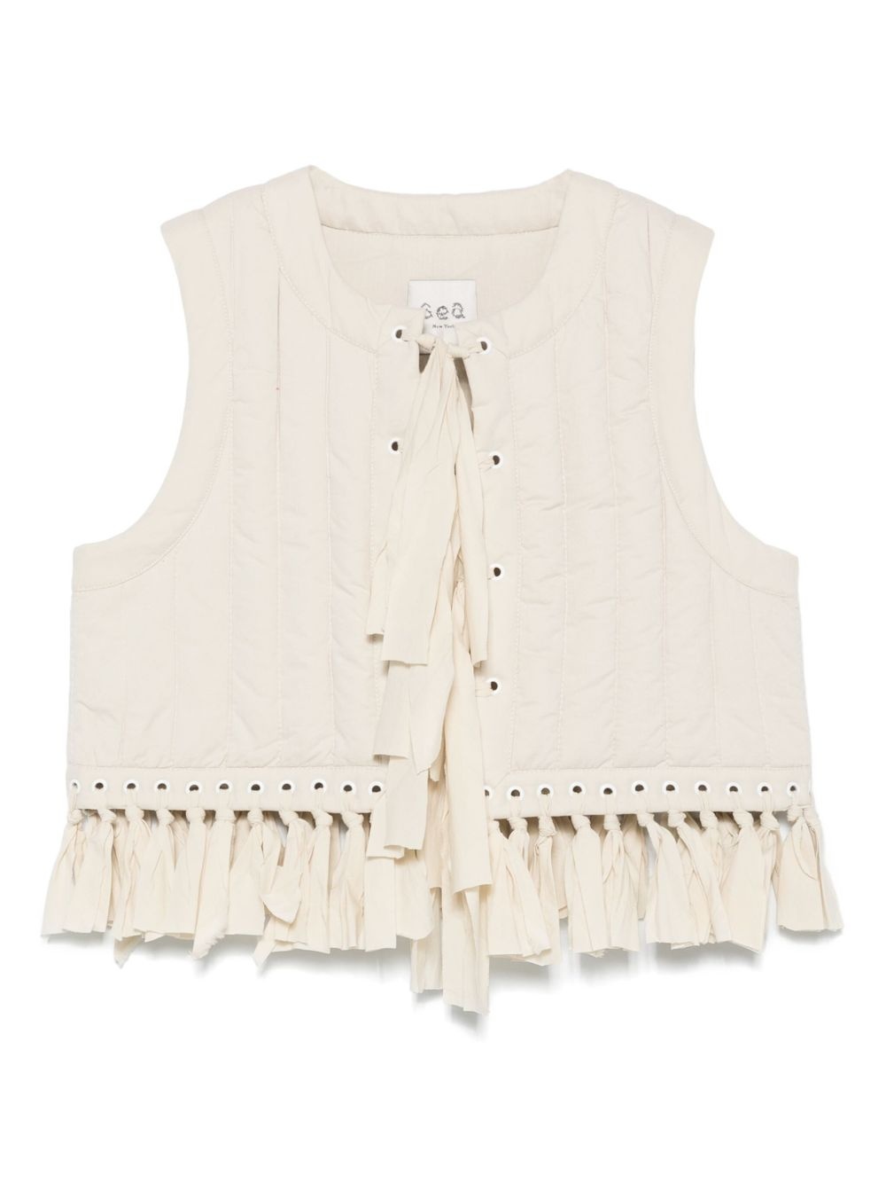 fringe-detailed vest - 1