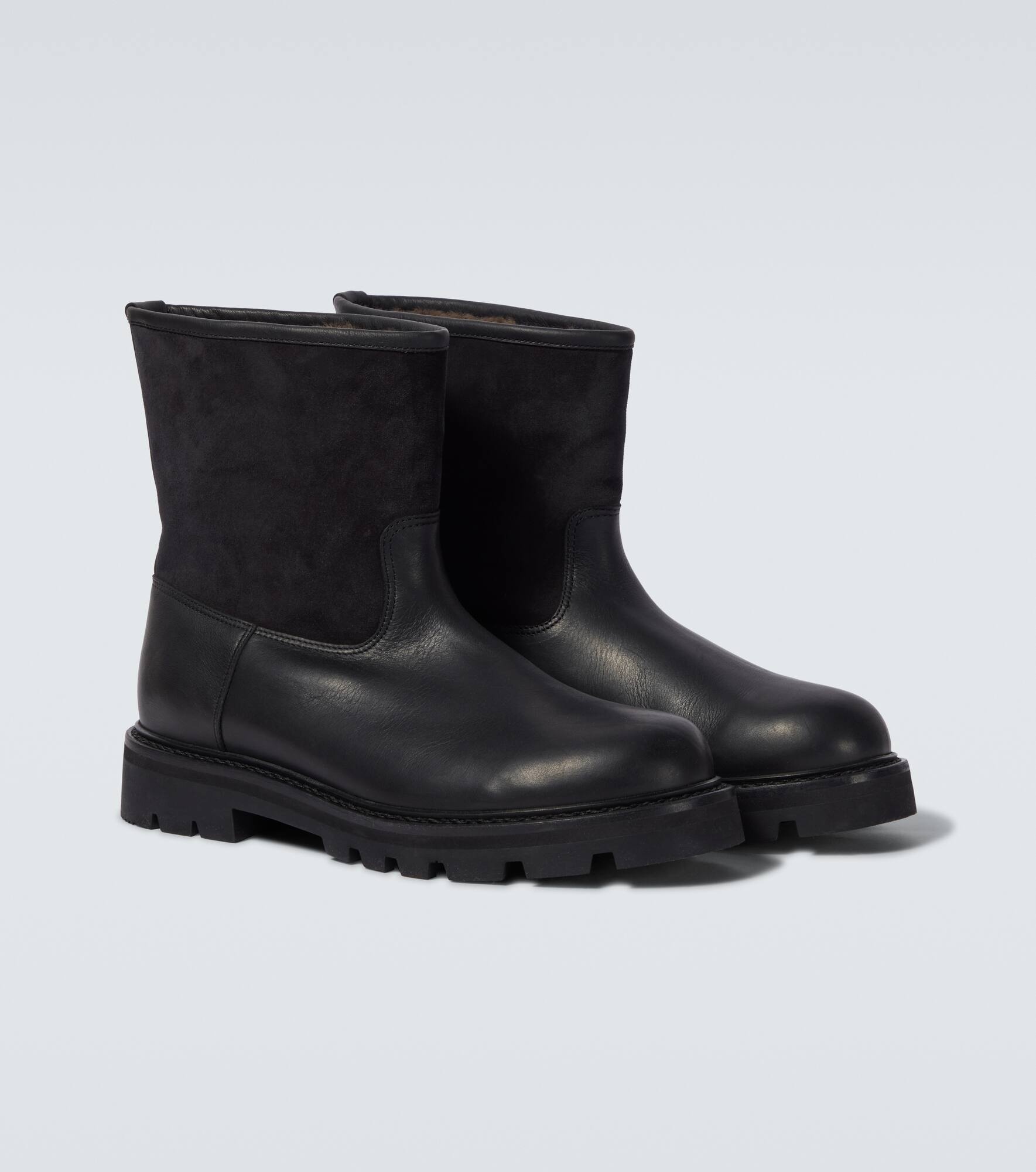 Suilven suede and leather ankle boots - 5