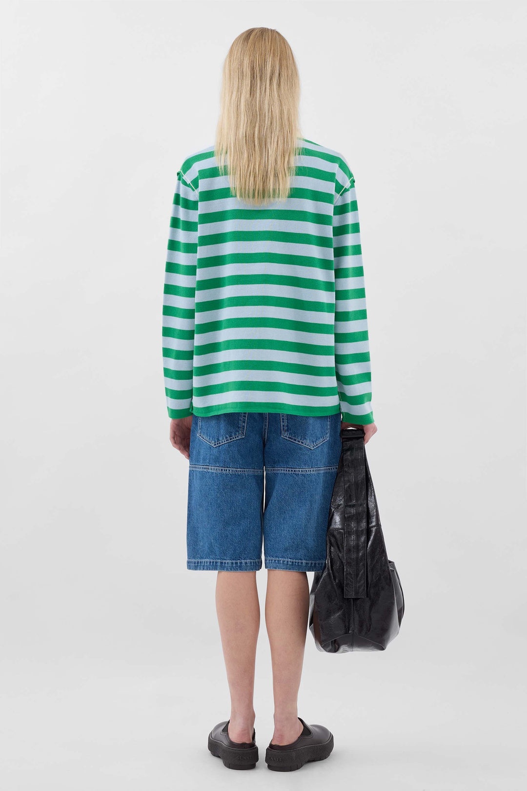 MAGLIA UNITA LONGSLEEVE SHIRT / anthracite & green stripes - 4