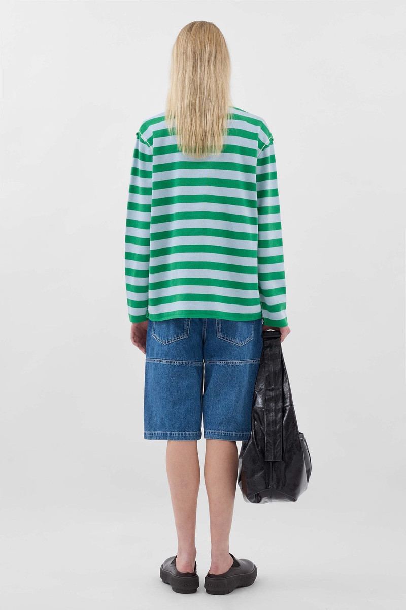 MAGLIA UNITA LONGSLEEVE SHIRT / anthracite & green stripes 4