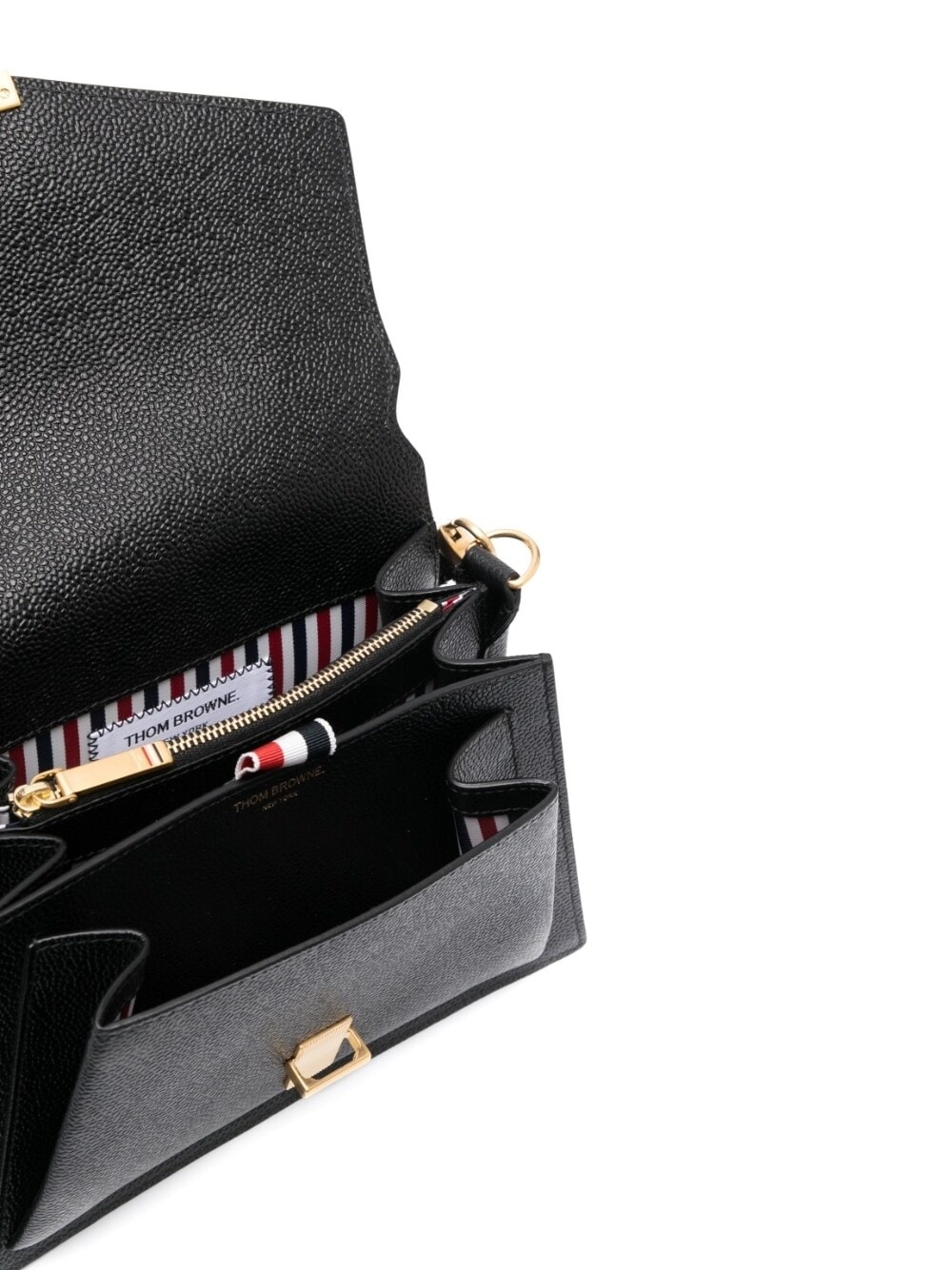 Trapeze pebbled leather tote bag - 5