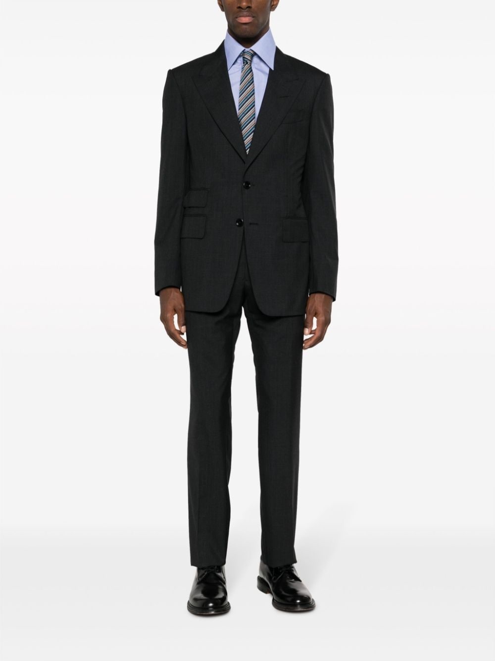 single-breasted wool suit - 2