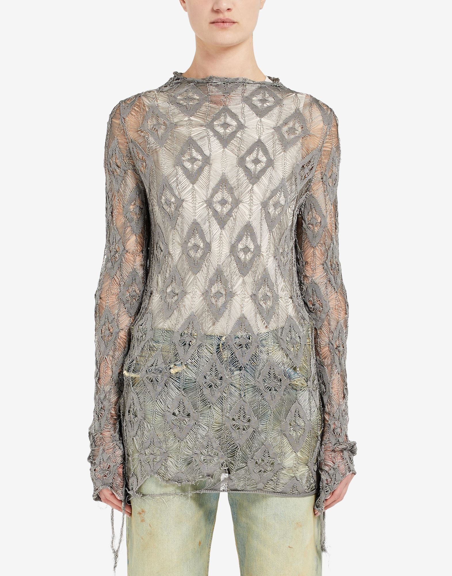 Jacquard 'Fil Coupé' Sweater - 5