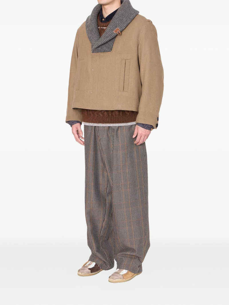 Kolor checked drawstring trousers outlook