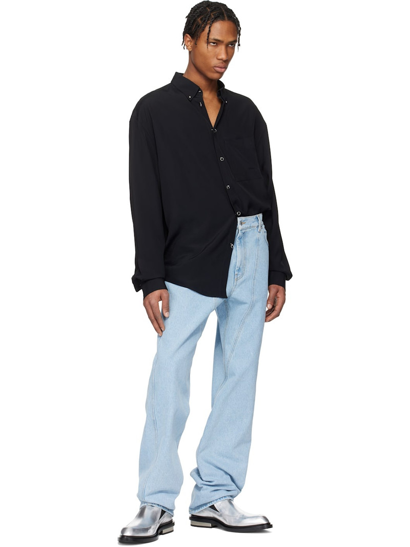 MUGLER Blue Straight Leg Jeans outlook