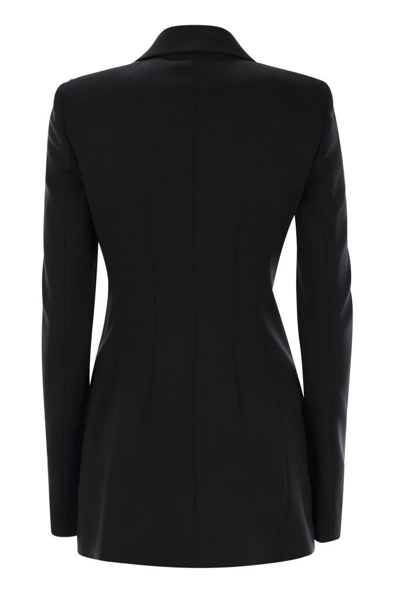 ジャケット SPORTMAX FRIZZO - Scuba jersey blazer (2512911011600 003) Scuba jersey blazer, black | Sportmax