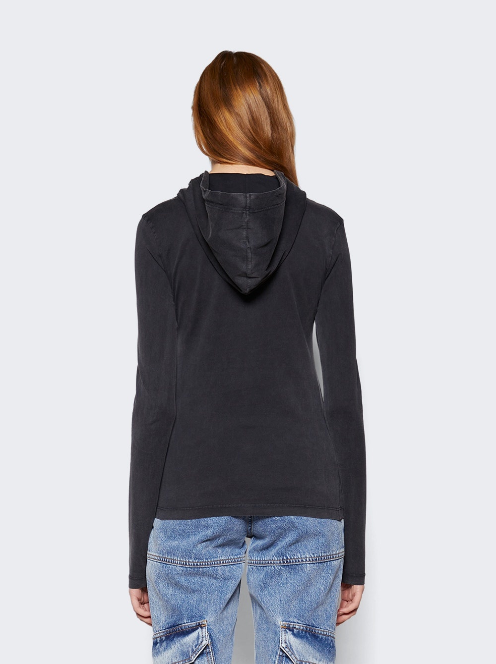 Fitted Hoodie Faded Black - 5