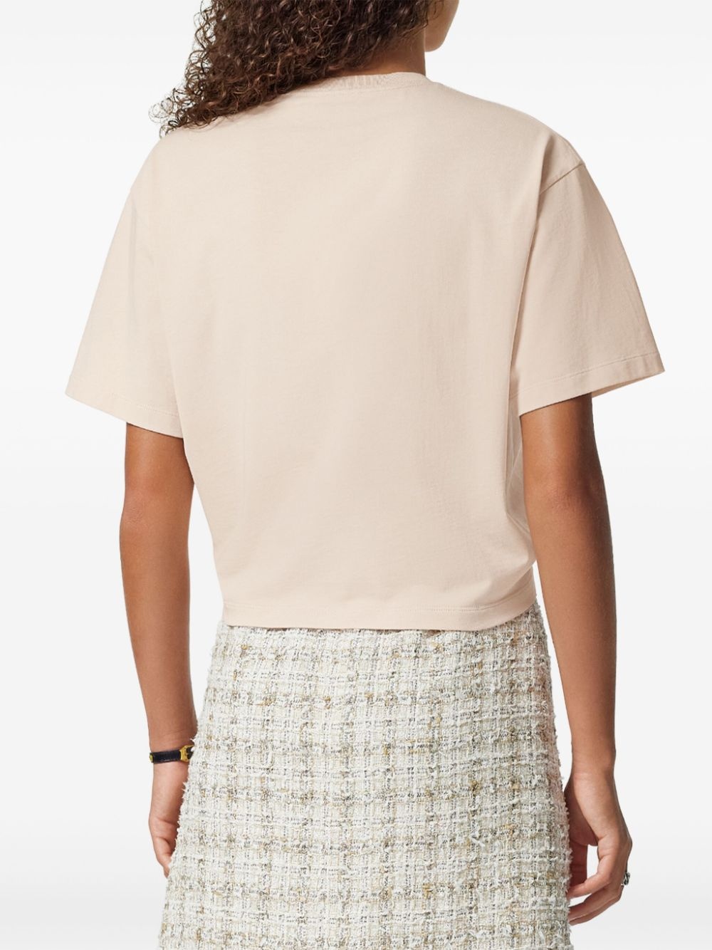 Safety Pin cropped T-shirt - 4