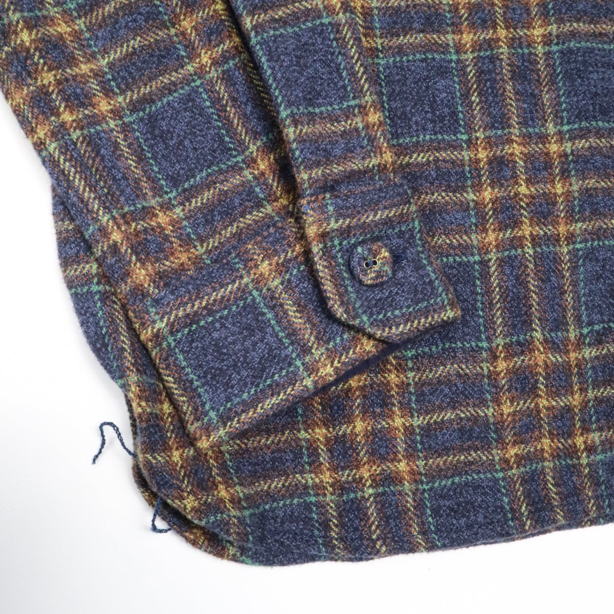 Cotton Tweed Check Double Pocket Shirt Navy - 4