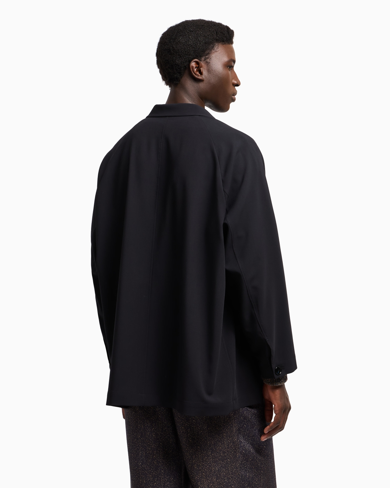 SINGLE-BREASTED JACKET IN PURE WOOL CRÊPE - 3