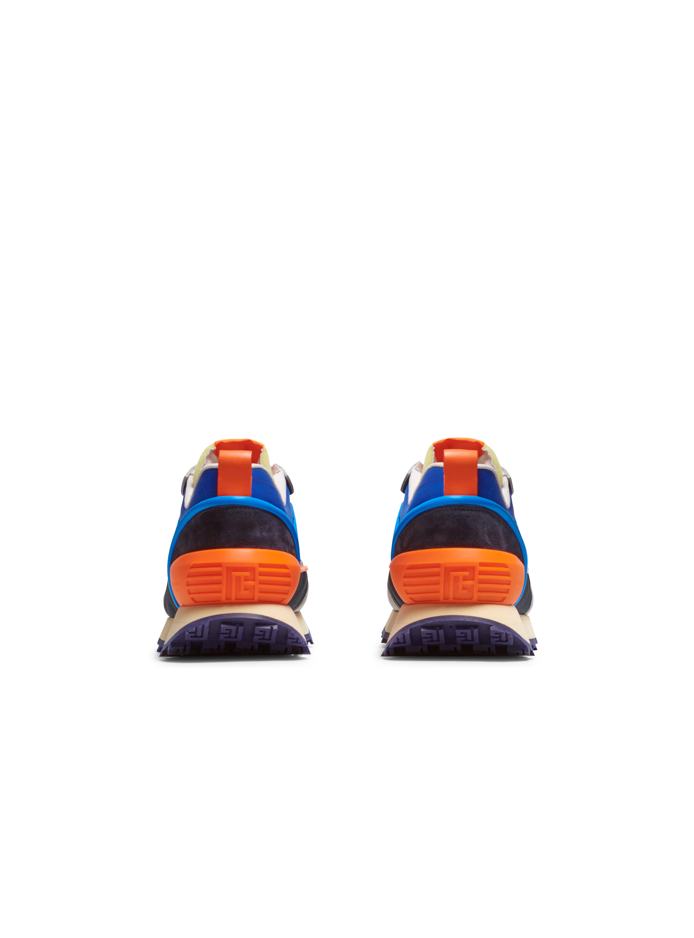 Suede, nylon and mesh Racer low-top sneakers - 5