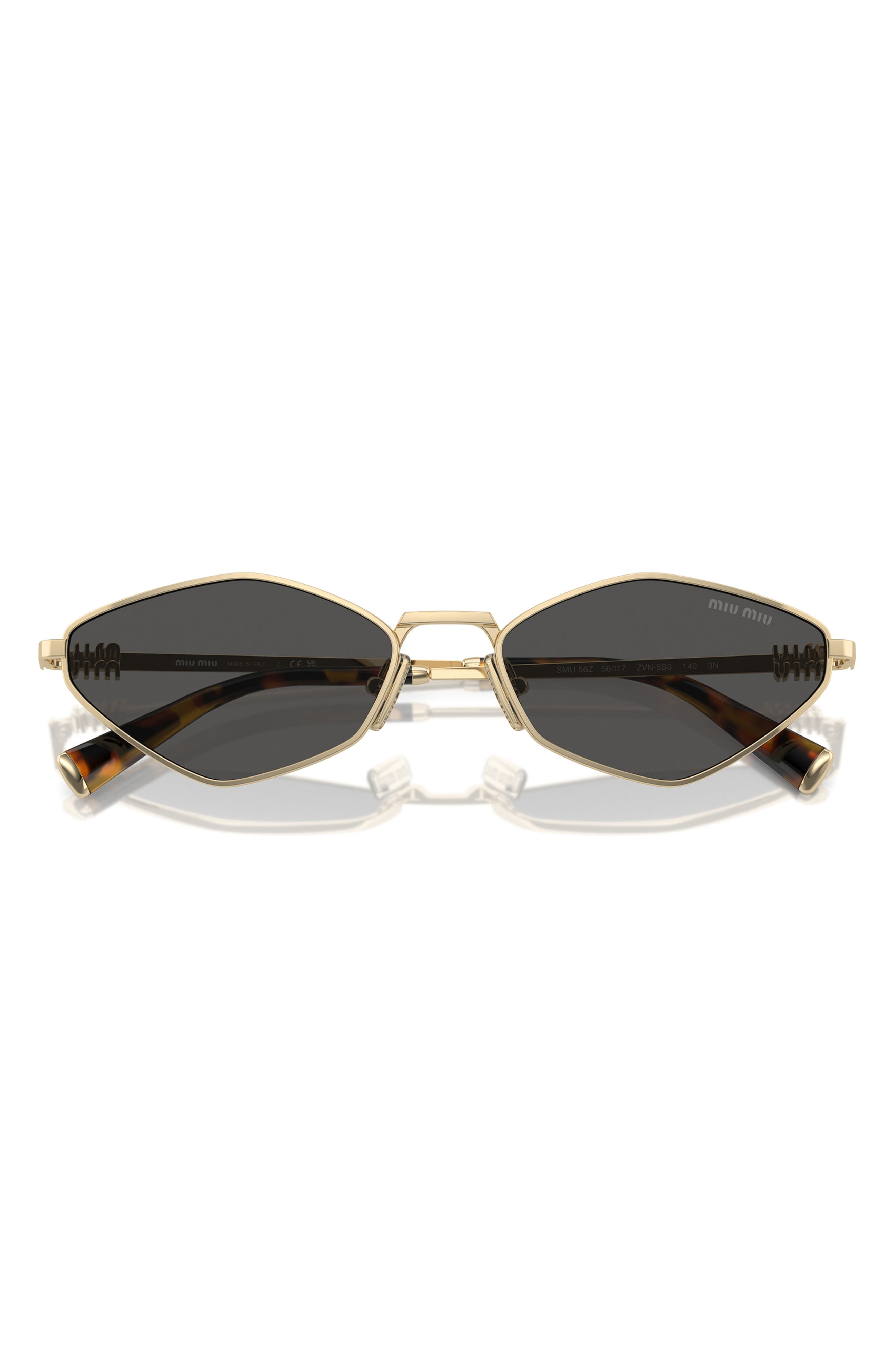 Miu Miu 56mm Irregular Sunglasses in Pale Gold at Nordstrom - 3
