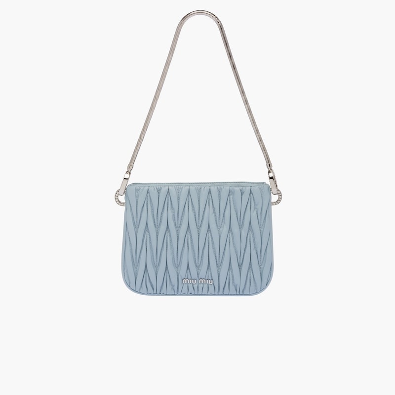Miu Sassy matelassé nappa leather handbag - 2