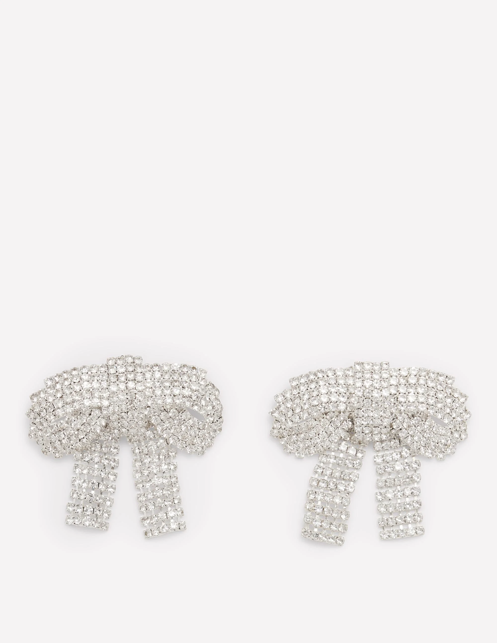 Jewel Bow Earrings-Clear - 1