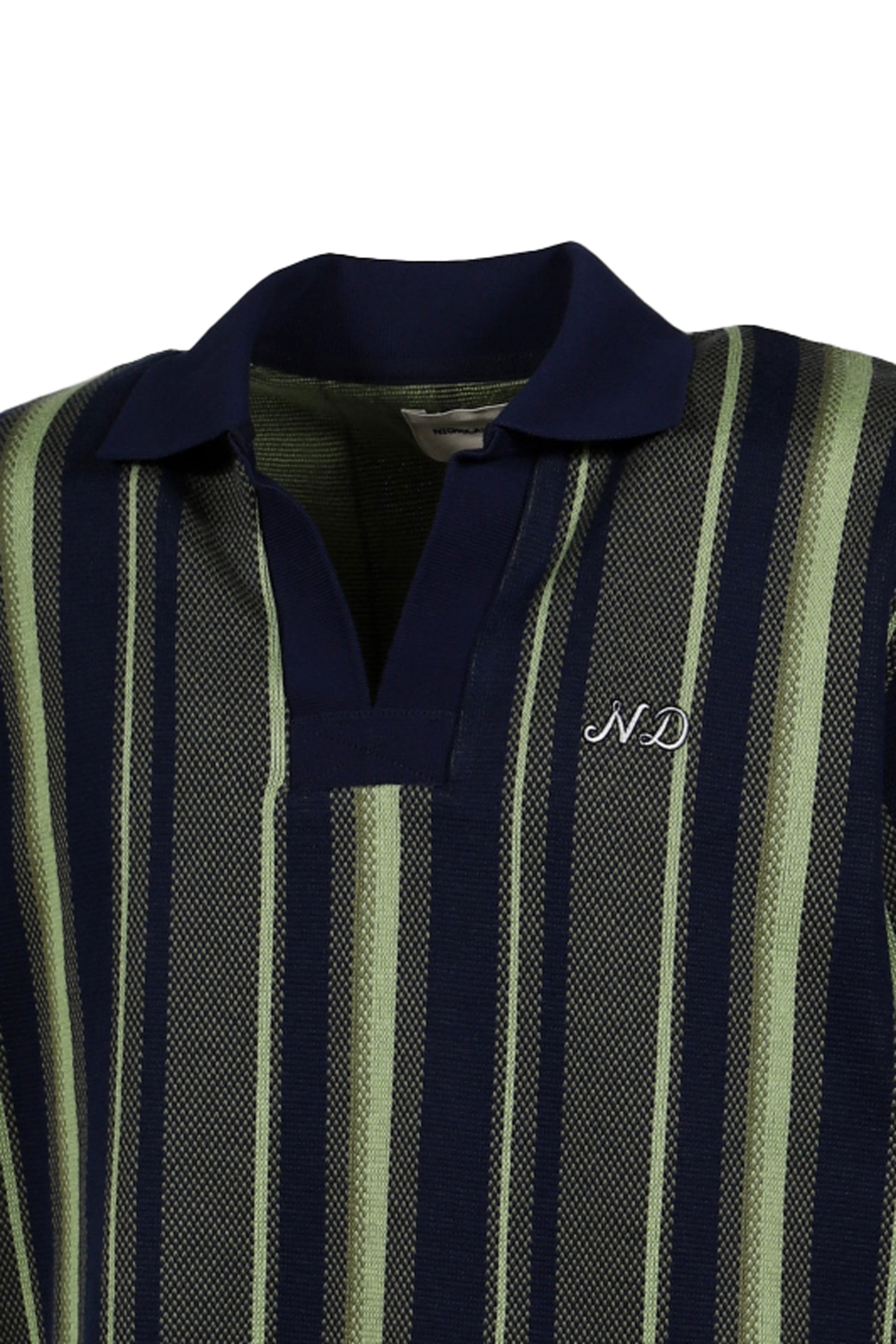 RUGBY STRIPED POLO / NVY MINT - 4