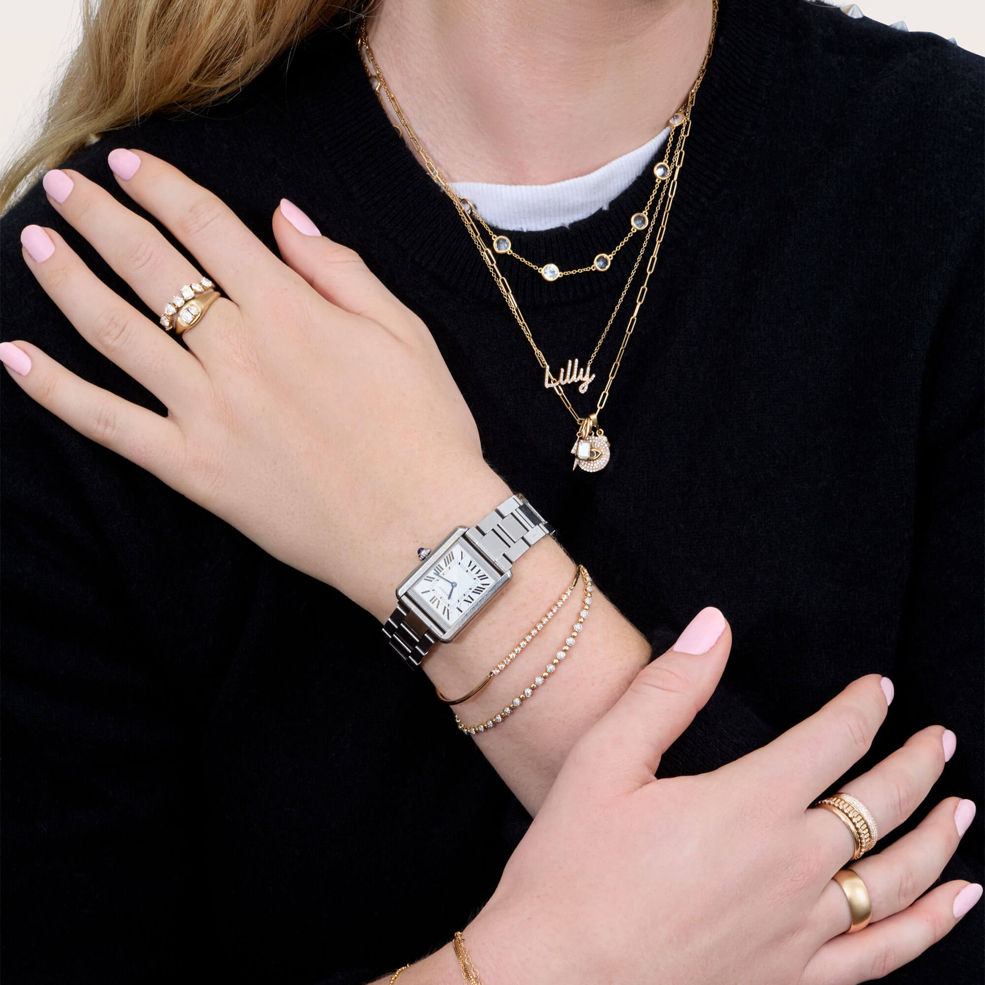 LAB-Created Diamond Soiree Signet - 10