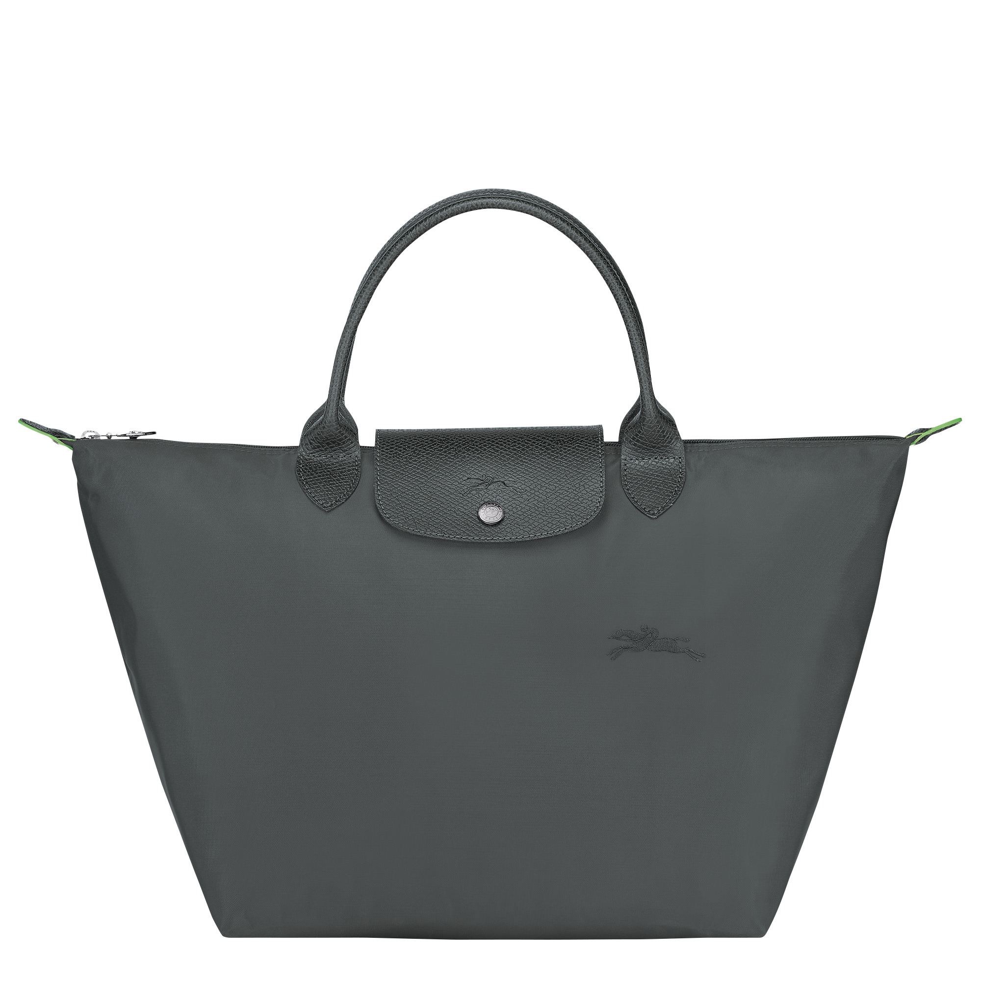 Le Pliage Green M Handbag Graphite - Recycled canvas - 1