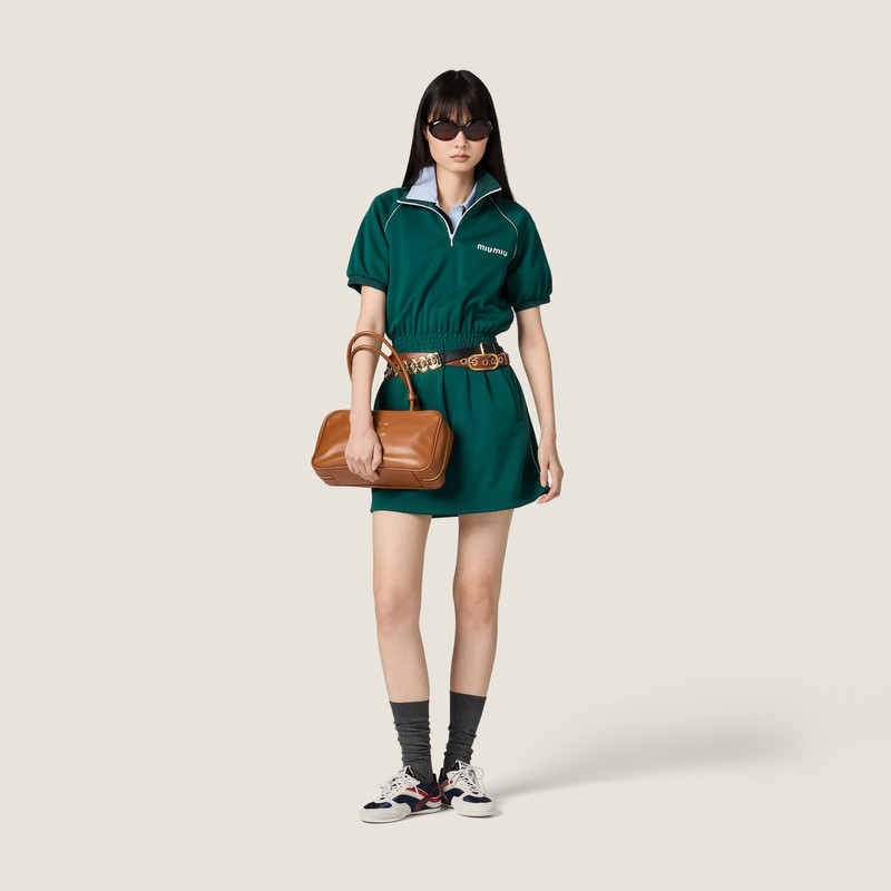Miu Miu Technical jersey mini-dress outlook