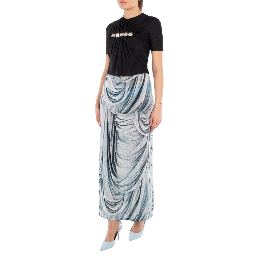 Rabanne Gem-Embellished Draped-Effect Haut Top - 4