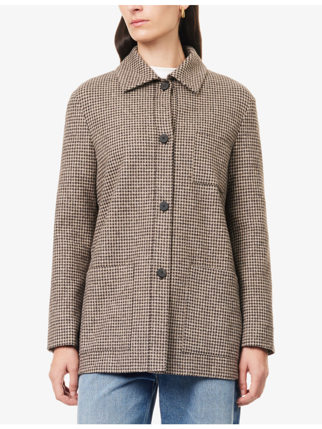 Chore Patterned Brushed Wool-Blend Jacket - 3
