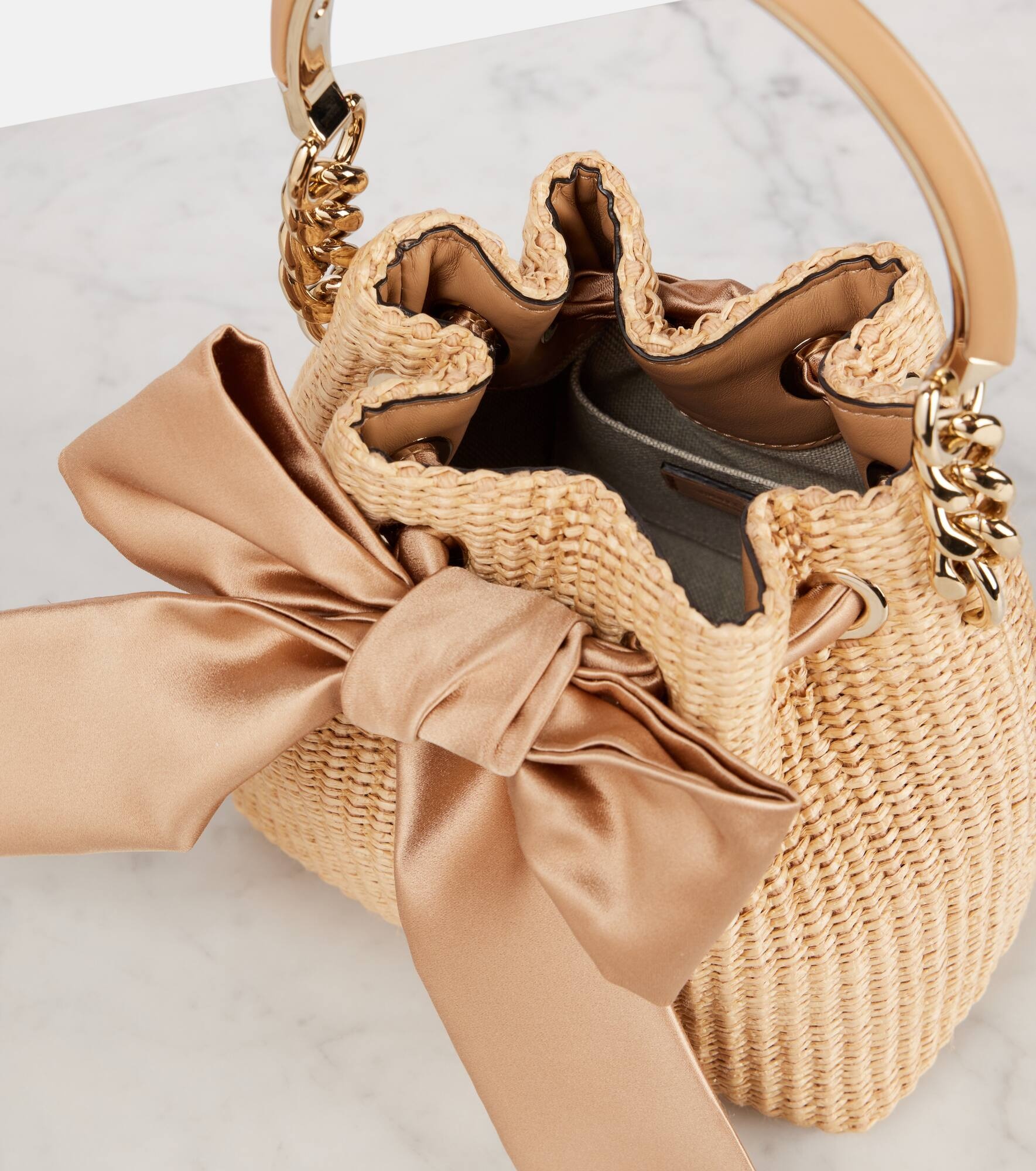 Bon Bon raffia bucket bag - 3