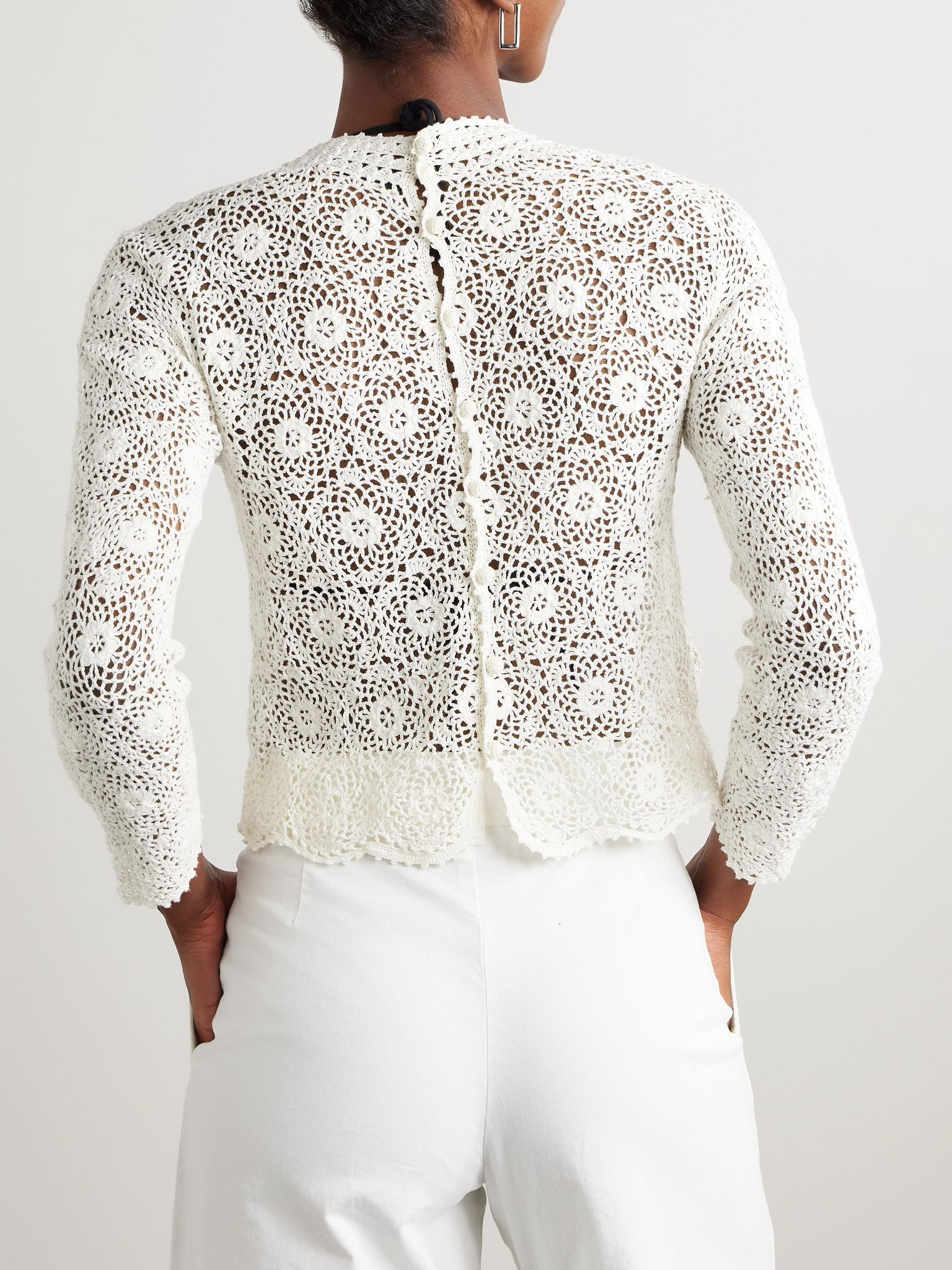 Gibson crocheted cotton top Ivory - 3
